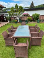 Gartentisch mit 8 Stühlen + Sitzkissen (weiß) Hessen - Mörlenbach Vorschau