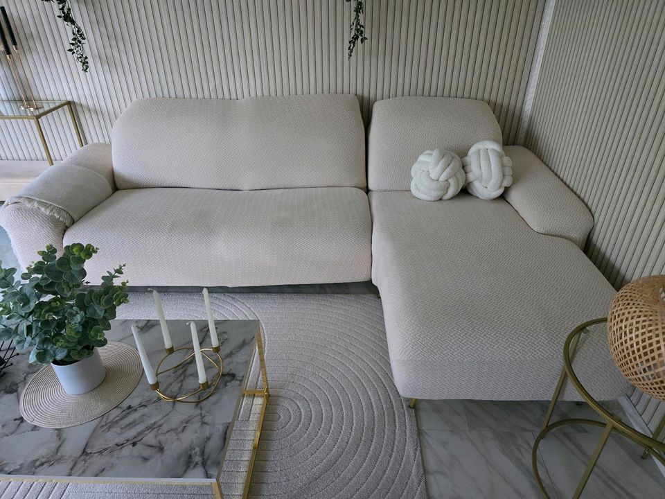 Couch l form stoff neu bezogen in Berlin