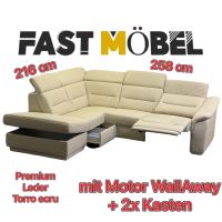 NEU! Ecksofa Longlife Leder Torro Ecru Beige + Motor ! Couch Poli Nordrhein-Westfalen - Löhne Vorschau