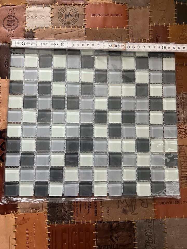Mosaikfliesen, Mosaik Fliesen, 20 Stück, schwarz, weiß, grau in Villingen-Schwenningen