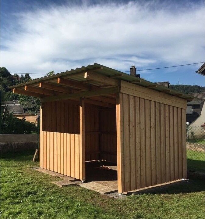 Offenstall 4 x 3 mit Teilfront Weidehütte Pferdestall Lärchenholz in Elbingen Westerwald