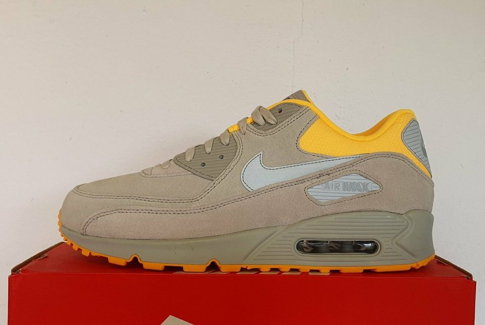 Nike Air Max 90 Premium Reflect Grau Orange 46 US12 in Schmoelln