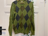 Gr. L / grün/braun/blau Vintage Pullover/Pulli mit V-Kragen Niedersachsen - Schladen Vorschau