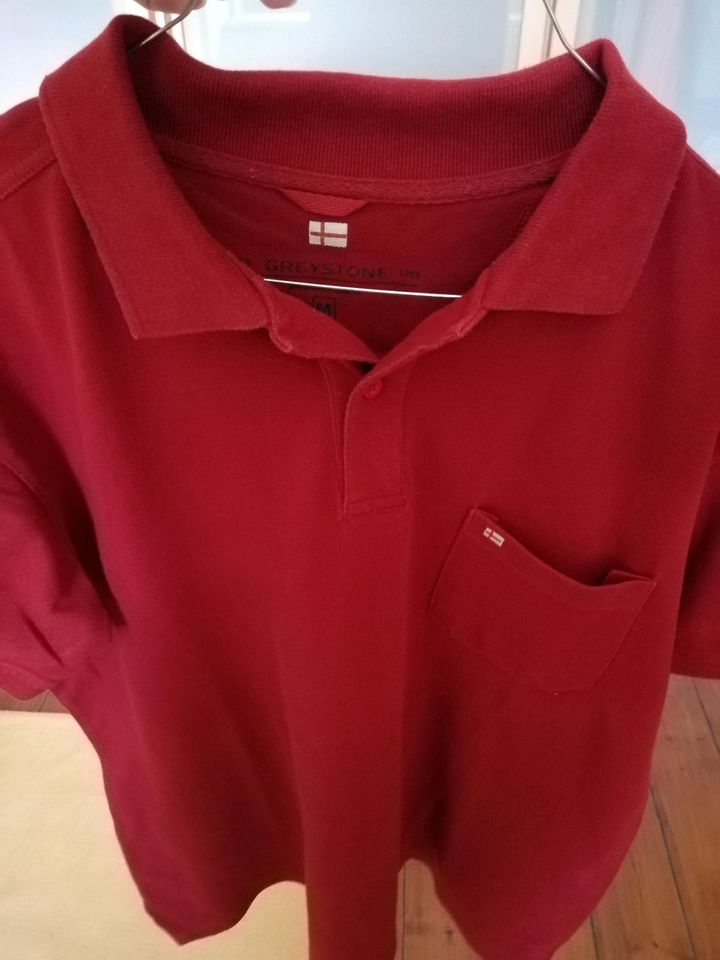 Herren Greystone Polo Shirt, Gr. M., Rot, NEU in Essen