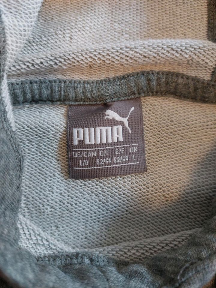 Puma Kapuzenpullover bzw Hoodie Herren Größe L in grau in Bünde