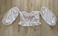Bluse Crop Top Blumen mit Schnürung Na-kd Nordrhein-Westfalen - Reichshof Vorschau