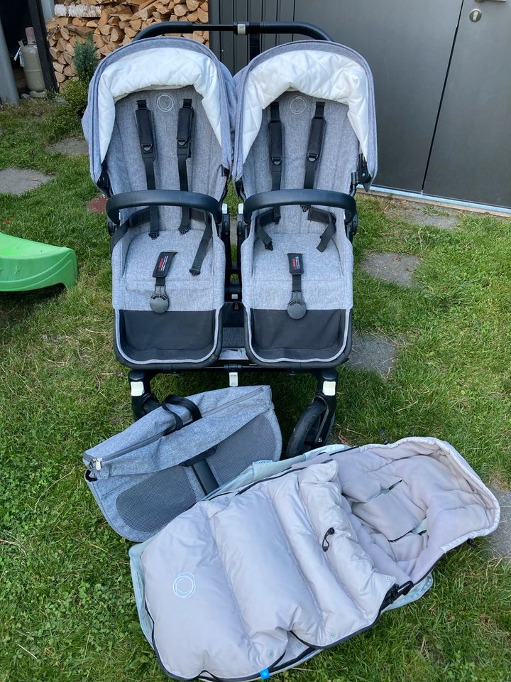 Bugaboo Donkey 2 grey melange mit Babywanne in Neubiberg