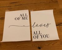 Poster Canvas neu 2 teilig All of me loves all of you Baden-Württemberg - Waldstetten Vorschau