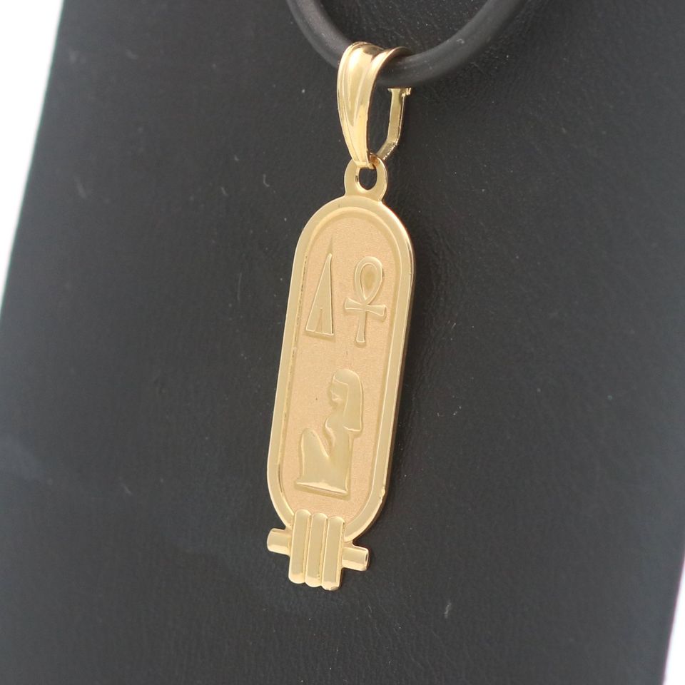 Ägyptischer Gold Anhänger 750 18 Kt Hieroglyphen www.juweliero.de in Köln