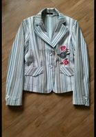 AUST gestreifte taillierte Blazer Stretch Stickerei Blumen Gr. M Nürnberg (Mittelfr) - Südstadt Vorschau