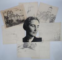 Konvolut Nachlass Elisabeth Schmook Zeichnung Entwurf Landschaft Kr. Dachau - Dachau Vorschau