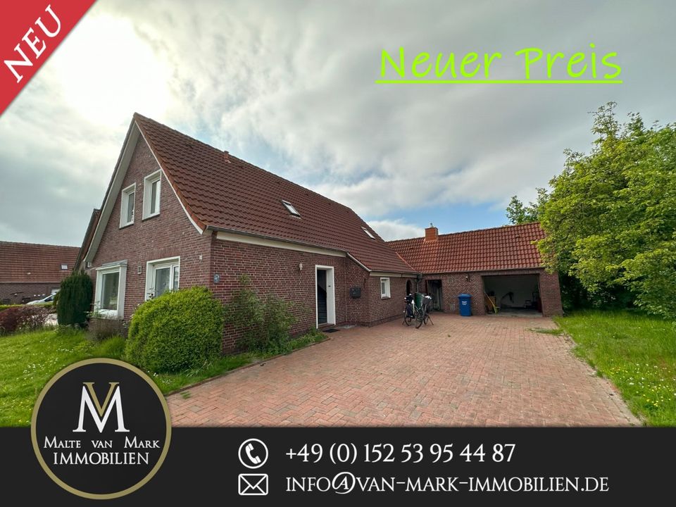 Solides Einfamilienhaus mit 6 Zimmern und schönem Grundstück in Wittmund