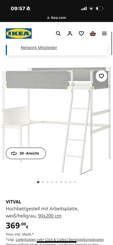 Ikea Hochbett mit Schreibtisch und Stuhl. in Köln