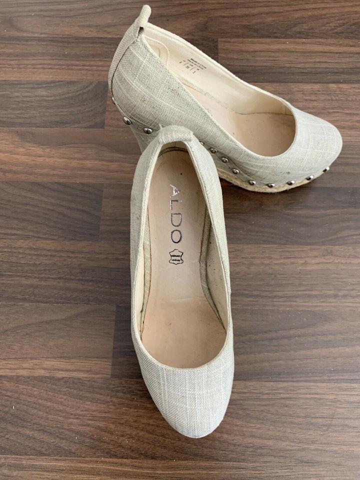 Aldo Italy Nieten Plateau Pumps Schuhe Beige Gr.36 wNeu in Herzogenrath