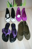 4 Schuhe H&M Ballerinas Velourleder optik schwarz weiß NEU + Sand Bayern - Schweinfurt Vorschau