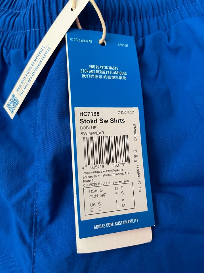 Adidas Schwimmhose, Badehose blau Herren S in Hanau