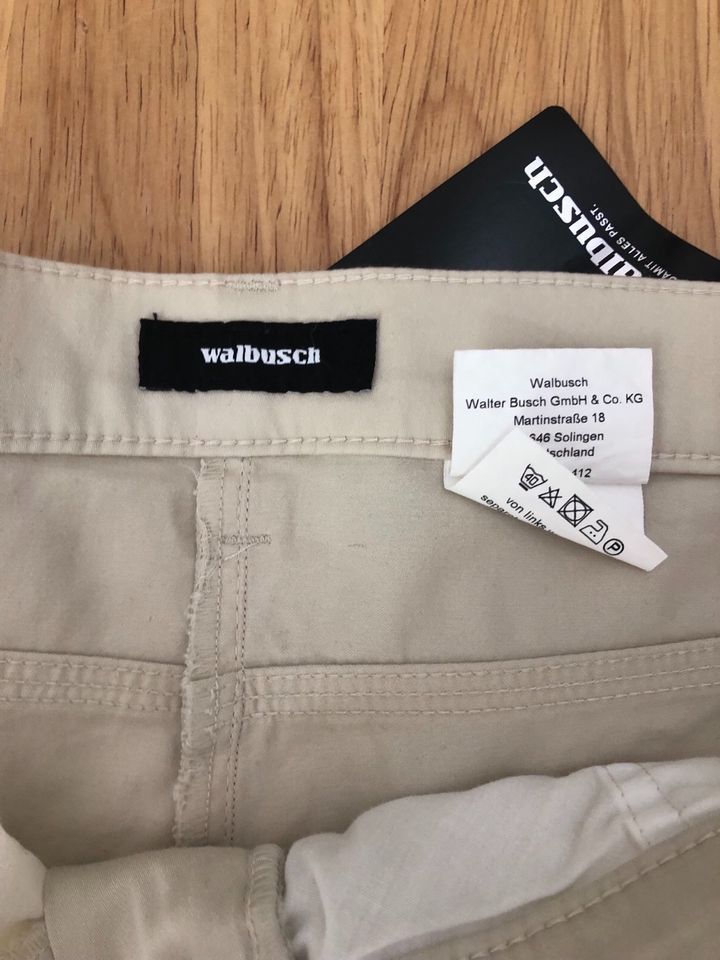 Walbusch Sommerhose, Slim fit, beige, Kurzgröße, M in Halle