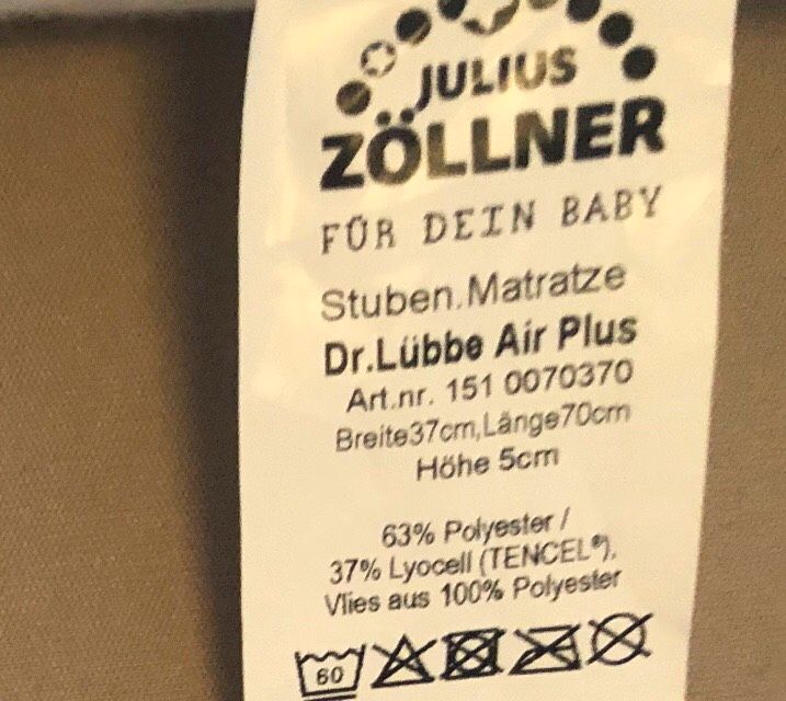 Julius Zöllner Stubenwagen Matratze dr lübbe air plus in Kleinostheim