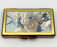 Vintage Pillendose Retro Etui Blumen Tablettenbox Spiegel Floral Schwerin - Altstadt Vorschau