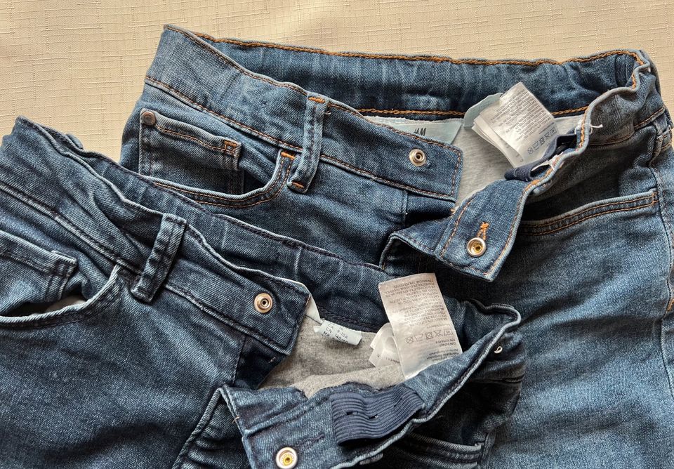 H&M Gefütterte Jeans Slim fit Größe 140 in Obermichelbach