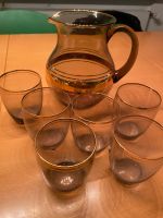 Glaskrug und 6 Gläser mit Goldrand Vintage Baden-Württemberg - Plochingen Vorschau