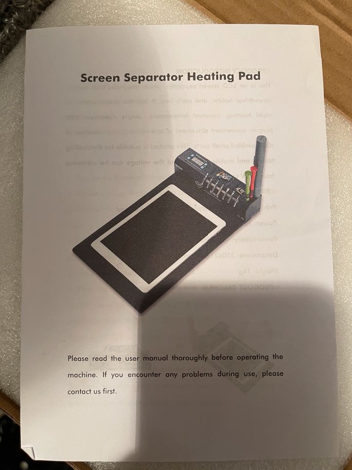 Screen Separator Heating Pad in Olching