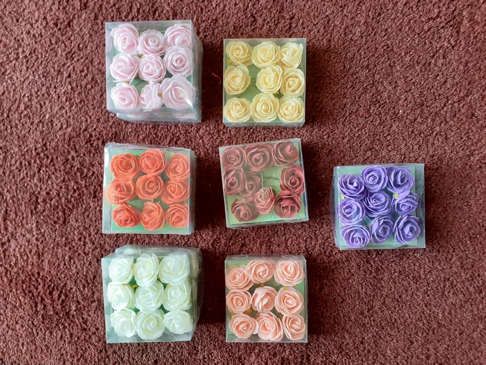 9 Stück Soft Röschen Rosen Blume verschiedene Farben zur Auswahl in Rheinbach