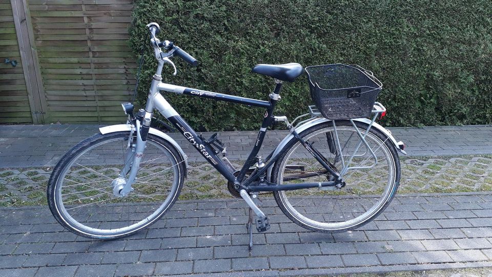 Herrenfahrrad "Alu CityStar Bike" 28 Zoll (7 Gang) schwarz/silber in Bargteheide