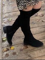 Schwarze Overkneestiefel Rheinland-Pfalz - Bodenheim Vorschau