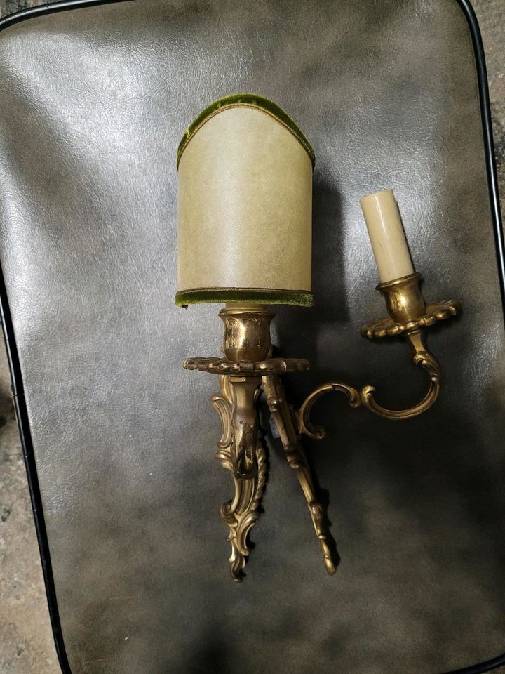 Barocklampe Wandlampe  Antik Messing  Wandleuchte mit Zubehör in Crailsheim