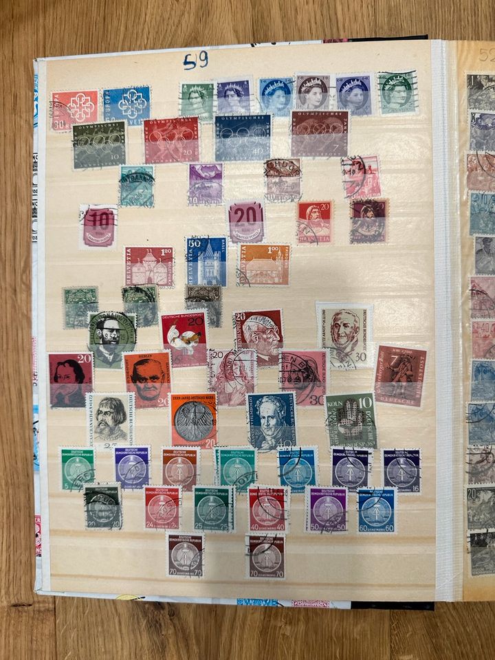 Briefmarkensammlung aus den 50er/60ern - alte Marken in Landshut