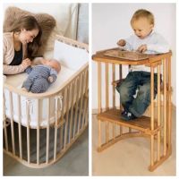 Baby Bay Beistellbett mit Matratze + Hochstuhlumrüstsatz Berlin - Neukölln Vorschau