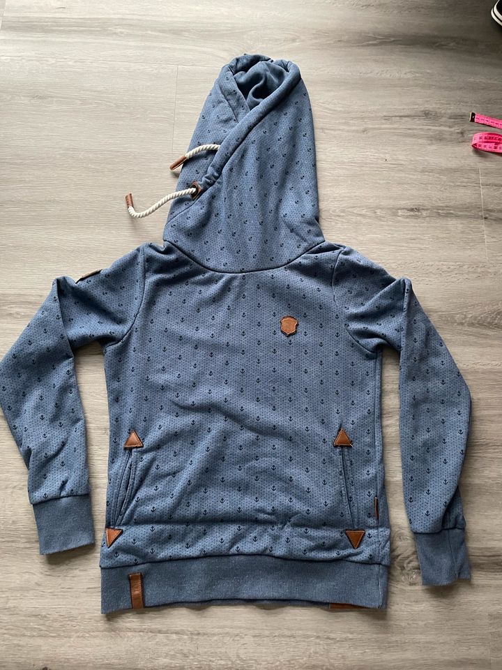 Naketano Pullover Anker Damen blau L Sweatshirt maritim Eule in Königslutter am Elm