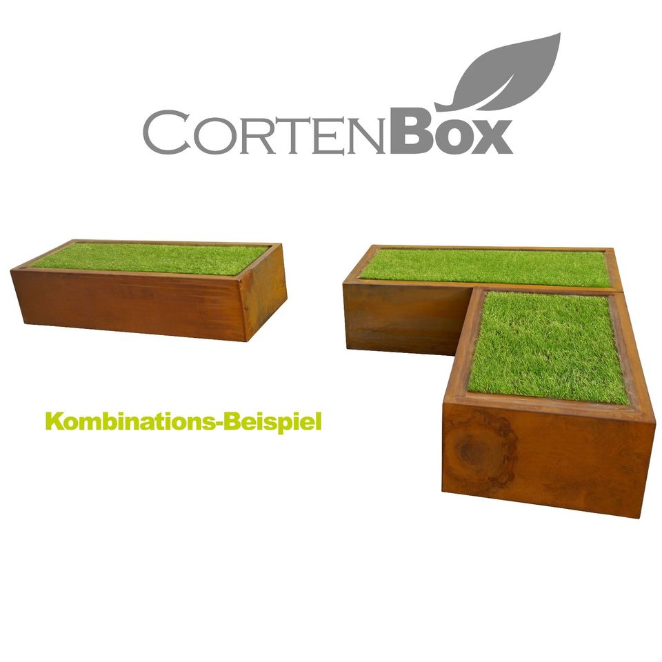 Blumen Hochbeet CORTEN STAHL ROST 150x60x35cm Holzbox in Lahr (Schwarzwald)