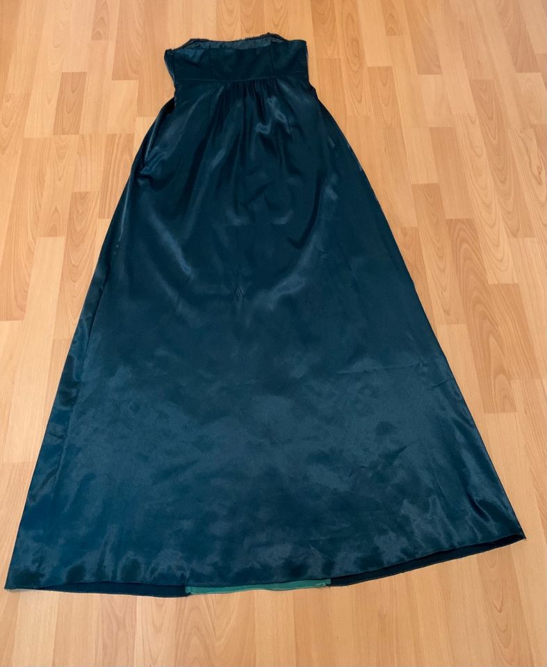 Abendkleid Bandeau Zero Gr. 34 grün Smaragd Satin in Vechta