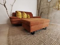 Sofa Couch mit Polsterhocker braun cognac Antiklederlook Bayern - Kempten Vorschau