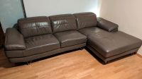 Sofa Couch Leder mit Longchair Bayern - Augsburg Vorschau