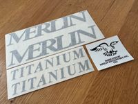 MERLIN Titanium Rennrad Decal Set Schwarz kult retro MTB Niedersachsen - Wunstorf Vorschau