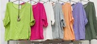 Damen Basic Baumwolle Tunika Bluse Shirt mit Kette m l xl Hessen - Groß-Gerau Vorschau