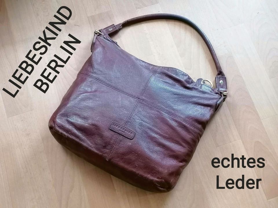 Liebeskind Berlin Leder Damen Handtasche Braun Bordeaux Echtleder in Kassel