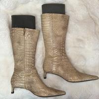 Zara Stiefel in Schlangenleder Optik Hessen - Weiterstadt Vorschau