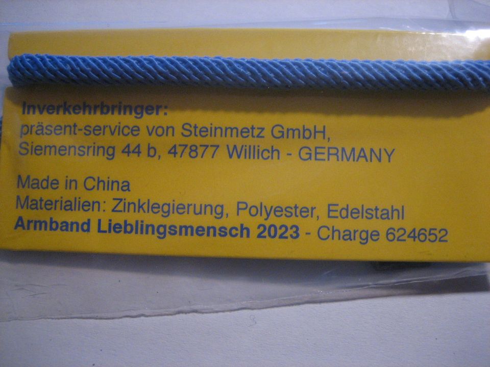 Armband Lieblingsmensch - blau - NEU + OVP in Köln