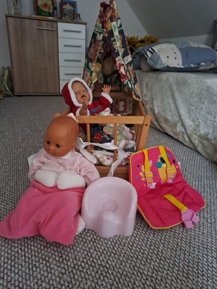 Puppenwagen mit Baby Born und weiteres Zubehör in Poseritz