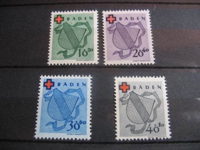 Briefmarken franz- Zone MiNr. 42A-45A postfrisch in Konstanz