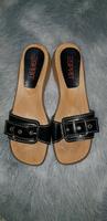Esprit Clogs / Sandaletten, 40, schwarz & Holz Sachsen-Anhalt - Magdeburg Vorschau