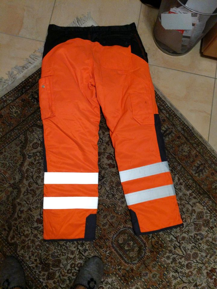 Litz Arbeitshose gefüttert Gr.48 signalorange grau in Ottobrunn