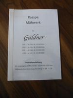 Güldner Rasspe Mähwerk Betriebsanleitung Baden-Württemberg - Börtlingen Vorschau