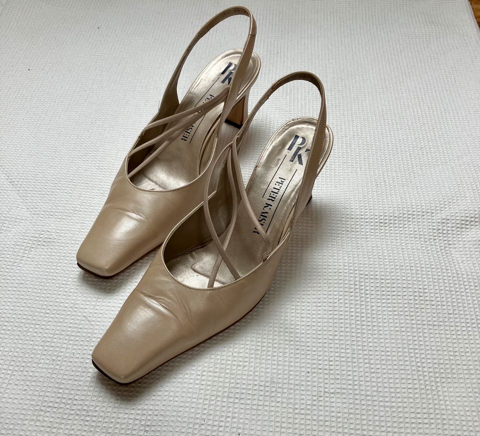 Elegante cremefarbene Slingpumps von Peter Kaiser, Gr 40 in Hannover