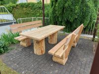 Rustikale Sitzgrupppe aus Lärche, Tisch, Bank, Garten Nordrhein-Westfalen - Plettenberg Vorschau