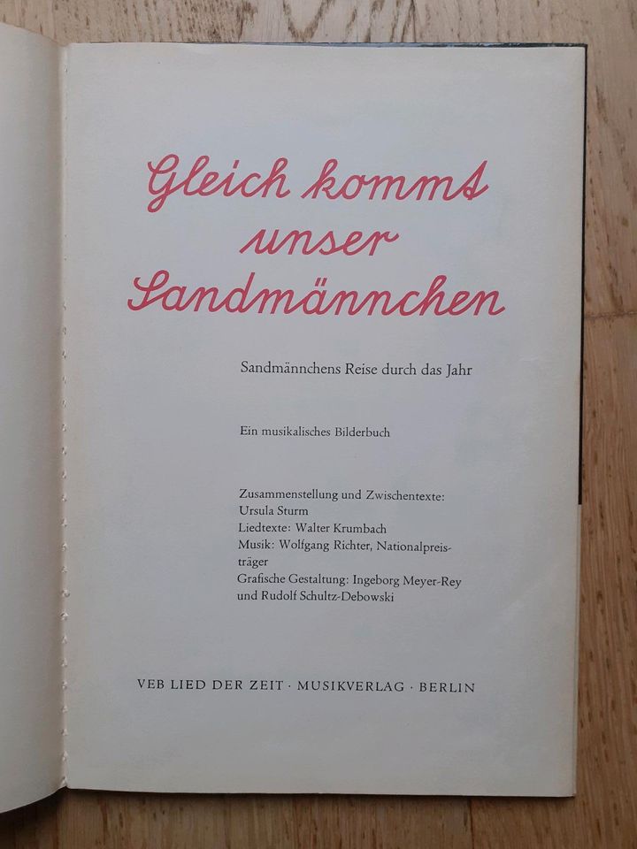 Gleich kommt unser Sandmännchen 1967 Musikverlag Berlin in Düsseldorf